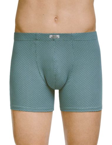 Bóxer cerrado para hombre. Color verde estampado.