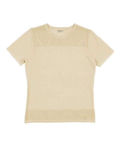 Jersey o niki de verano para mujer. Detalle frontal.