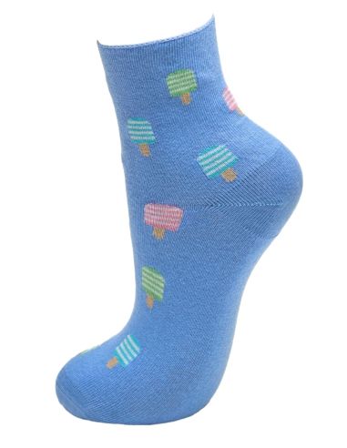 Calcetines tobilleros de verano para mujer. Color celeste.