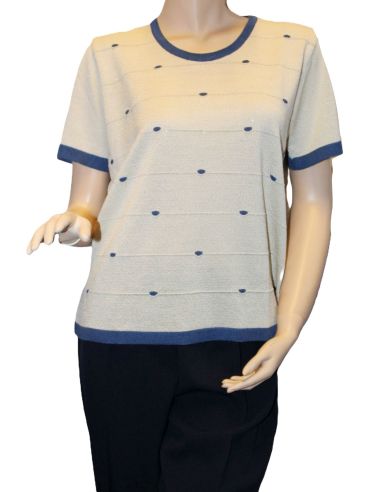 Jersey o suéter de verano para mujer. Detalle frontal.