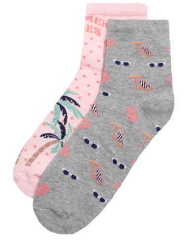 Calcetines tobilleros para mujer. Detalle frontal.