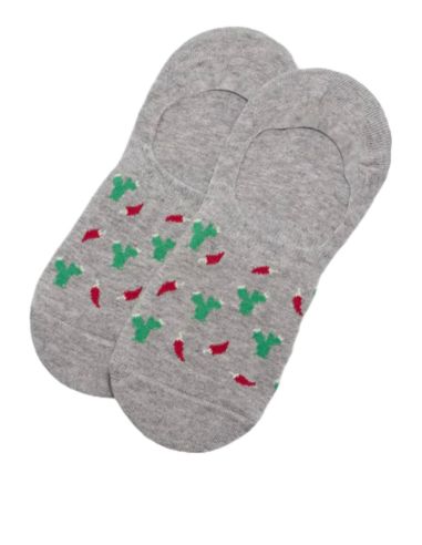 Pinkys invisibles con divertidos estampados para hombre. Detalle frontal.