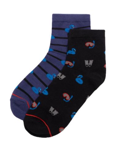 Calcetines de verano para hombre. Detalle frontal.