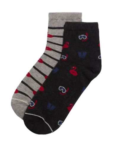 Calcetines de verano para hombre. Detalle frontal.