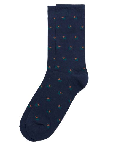 Calcetines estampados de verano para hombre. Detalle frontal. Colores.