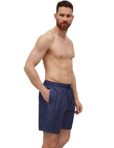 Bañador tipo bóxer suelto para hombre. Detalle frontal.